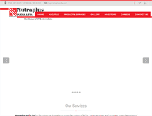 Tablet Screenshot of nutraplusindia.com